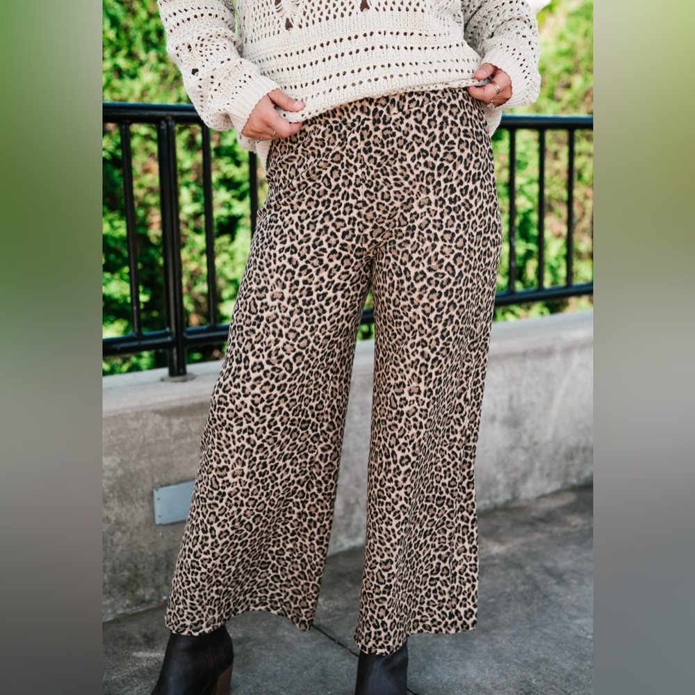 🚨 BB2 only medium left! Birch & Bell new animal print leopard print pants new
